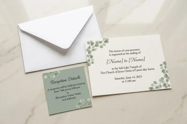 LDS Temple Invitations