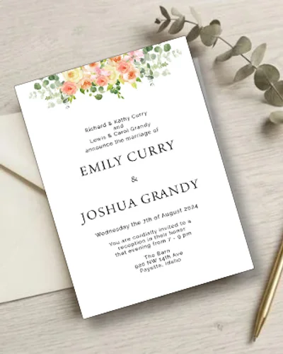 Canva Wedding Invitation Printing example 1