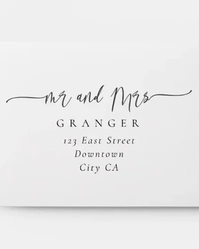 Wedding Envelope Printing example 1