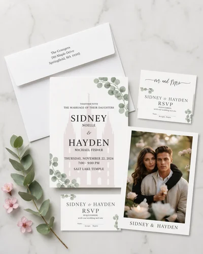 LDS Temple Sealing Invitations example 4