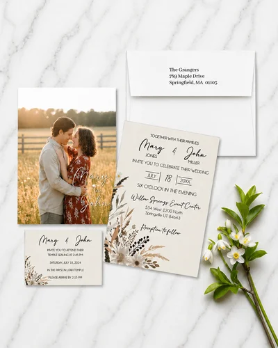Custom Wedding Invitations example 5
