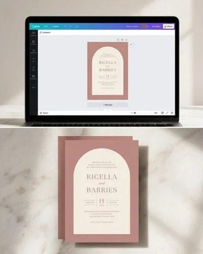 Canva Wedding Invitation Printing example 2